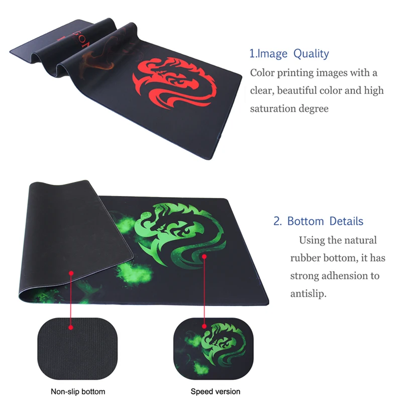 Large Mouse Pad Professional Gaming Mat Non Slip Computer Desktop Laptop Dragon