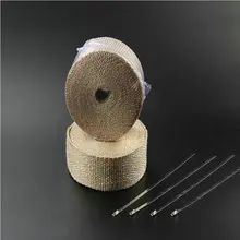 2 “x15ft Мотоцикл Выхлопной Трубы Глушителя Заголовок Тепло Укутать Мотоцикл Выхлопной Трубы Обертывание