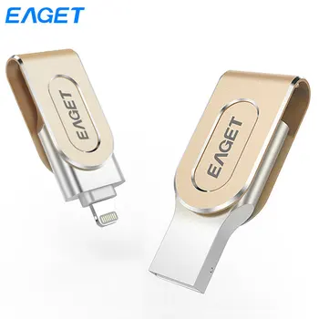 

Eaget USB Flash Drive 32GB 64GB Lightning USB 3.0 MFI Pen drive Metal Pendrive 64GB 128GB USB Stick Flash Drive For iPhone iPad