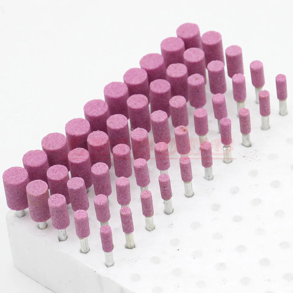 20pcs Cylindric Ceramic Mounted Point Grinding Stone Head Wheel Rotary