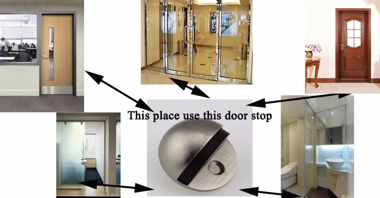 Самые низкие цены пол Ограничители двери Детская безопасность стоп двери металлические двери держатель дверная современные Стиль тяжелых щеткой