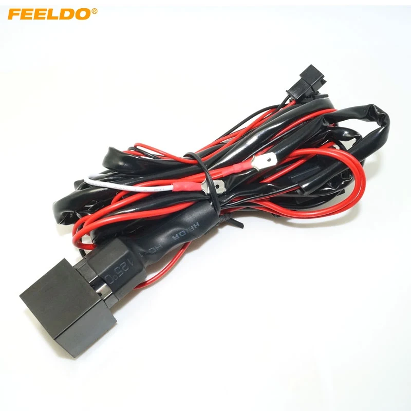 FEELDO 1Pc Relay wiring harness kit for BMW CCFL/LED angel ... angel light wiring harness 2008 bmw 