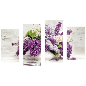 

Full drill Diamond Embroidery Purple Flower 5D DIY diamond painting Flower arrangement Cross Stitch Multi-picture Home decor