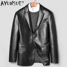 AYUNSUE, мужская кожаная куртка, настоящая овчина, пальто, Блейзер, натуральная кожа, куртки для мужчин, Chaqueta Cuero Hombre 71H936 KJ2447