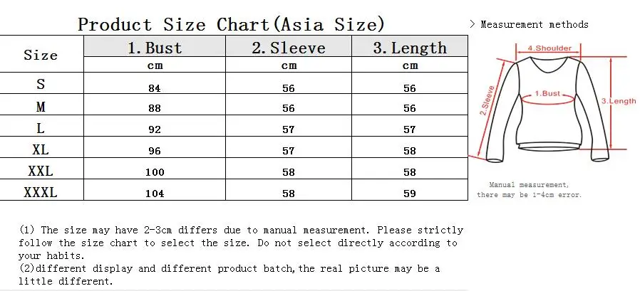 slash size chart
