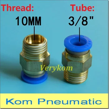 

Wholesale 100pcs/lot PC Male Straight One Touch Hose Pipe Quick Fitting 10mm Tube Push In 3/8" Connector Air Fitting PC10-03