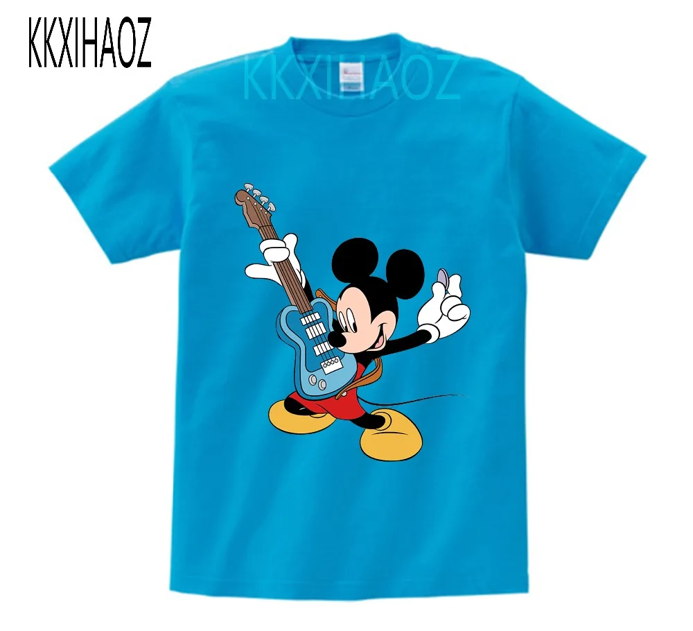 Коллекция года, летняя одежда для маленьких мальчиков футболка с рисунком Микки Мауса Для мальчиков и девочек детская футболка с короткими рукавами детская модная спортивная футболка