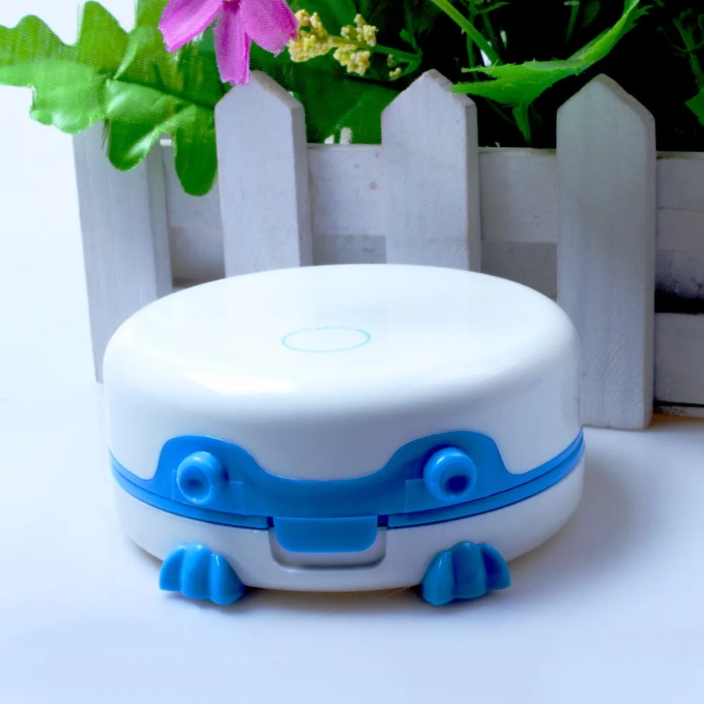 Contact Lenses Cleaner Daily Care Portable Ultrasonic Cleaning Device With Mirror And Tweezer Blue-1-01