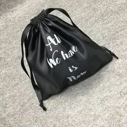 Шелковые мешки атласный мешок для украшений Упаковка продукта Чехлы логотип на заказ шнурок сумки оптовая продажа 25x20 см 500 p