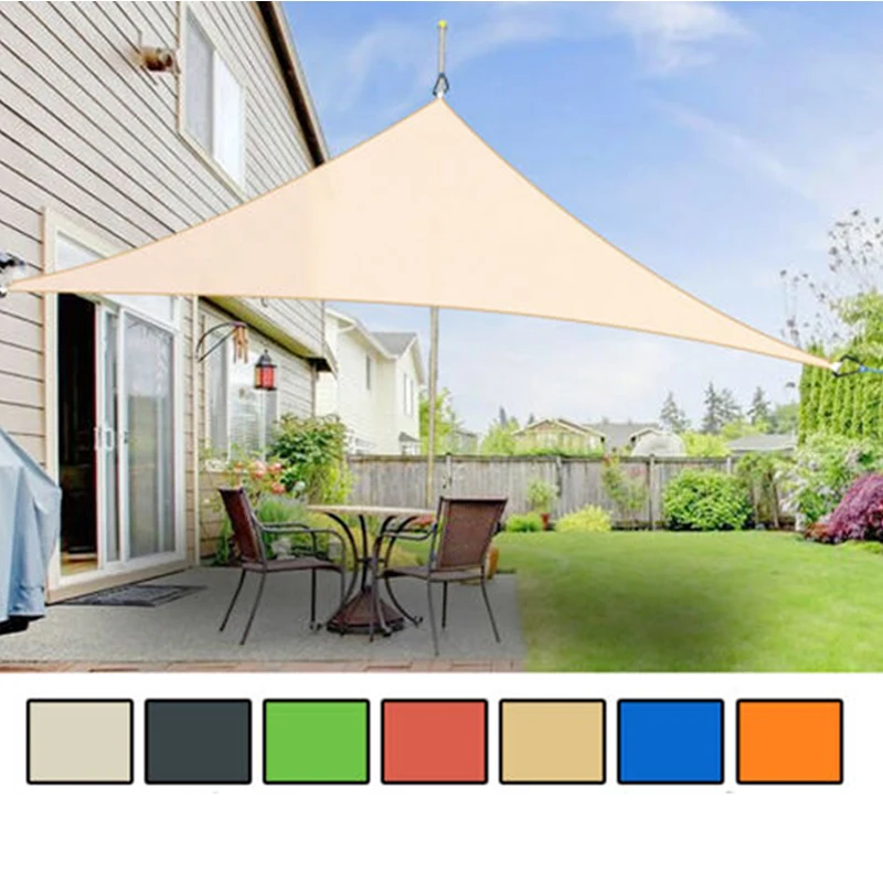 

2M x 2M x 2M Waterproof Sun Shade Polyester Triangle Awning Sun Shading Net Garden Pool Outdoor Sun Shelter Camping Picnic Tent