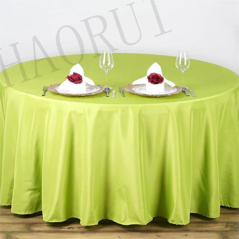 10pcs Customize Tablecloth Polyester Cotton Fabric 120'' Round Sage