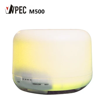 

VVPEC 500ml Aromatherapy Essential Oil Aroma Diffuser Ultrasonic Aroma Air Humidifier With 7 Colors Lamp