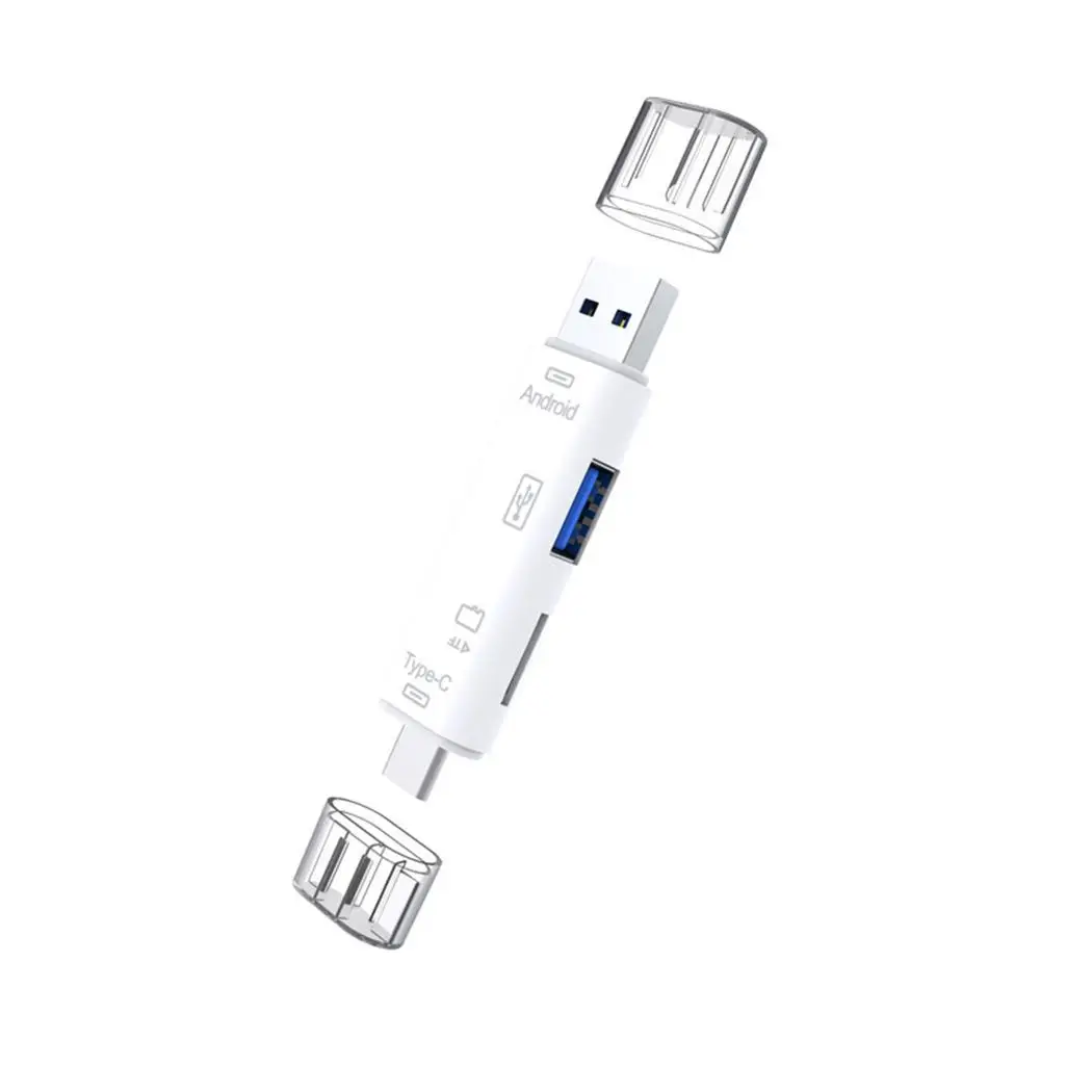 OTG мульти-функциональный 3,1 Тип-C 5-в-1 устройство для извлечения карты мобильного телефона X-1608 считыватель Micro USB TF карта USB 2,0