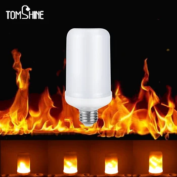 

LED Flame Effect Fire Light Bulb E27 2835 Creative Decorative Atmosphere Lamp Flickering Light Bulb for Party Holiday new year