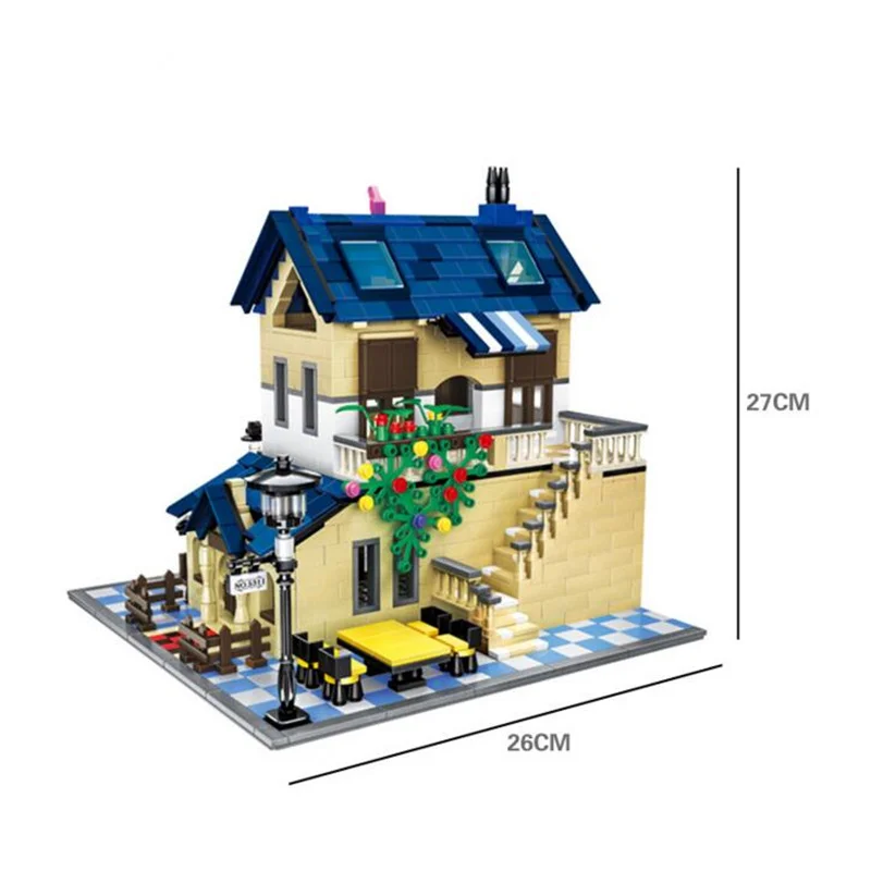 Wange 5311 архитектурная серия деревенская вилла модель строительные блоки Набор Классический MOC дом развивающие игрушки для детей