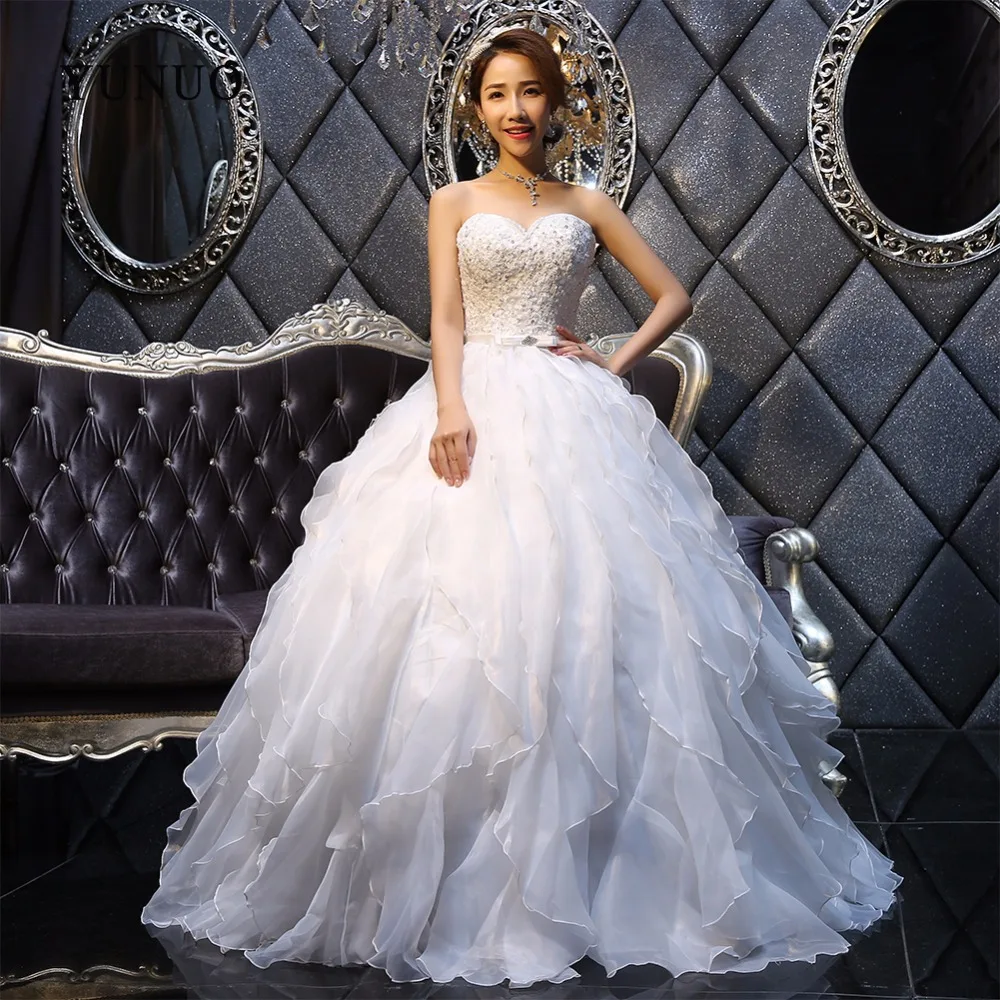 Свадебное Платье Милая De Noiva Кружева Robe Mariage Длина Пола Свадебные Платья Новые |