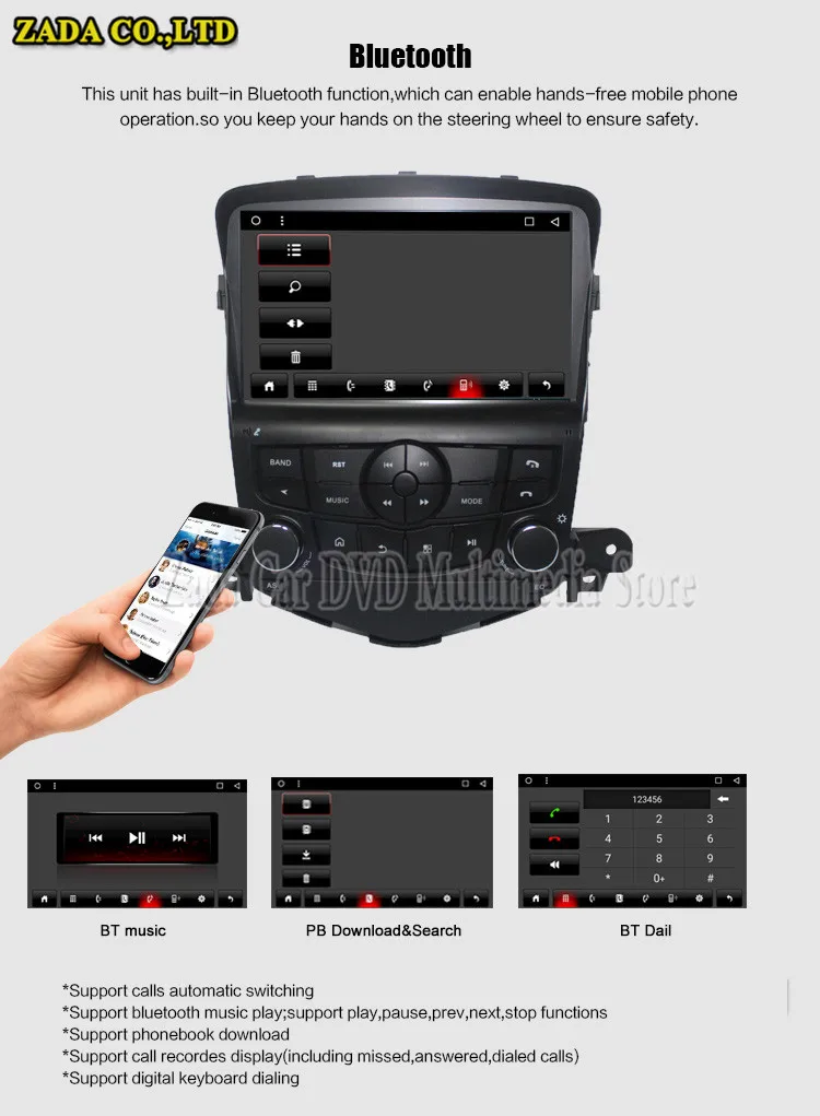 Flash Deal NaviTopia 9inch Octa Core Android 8.1 Car DVD Player For Chevrolet Cruze 2009 2010 2011 2012 2013 2014 Car GPS Navigation 21