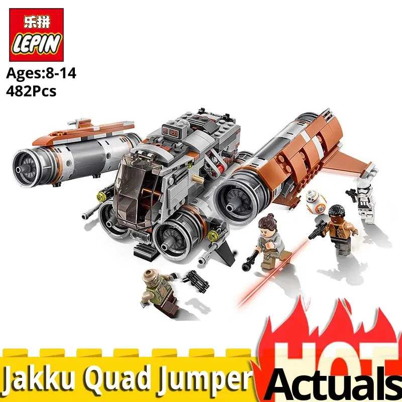 

Lepin StarWars 05111 Genuine Jakku Quad Jumper Children Educational Building Kit Blocks Bricks Toys Model legoinglys 75178 Gift