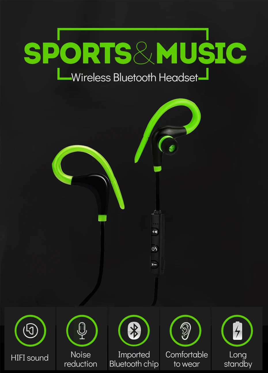 Беспроводные Bluetooth наушники беспроводные наушники с микрофоном для бега спортивные портативные наушники-воротник для ios Android мобильного телефона