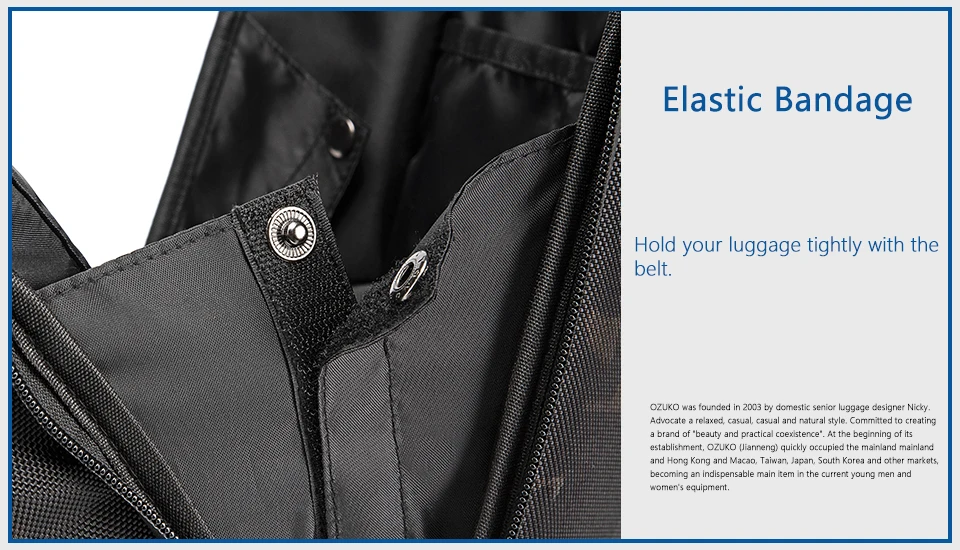 OZUKO для мужчин 15,6 "рюкзак для ноутбука Модные непромокаемые школьная сумка для подростков Универсальный Мужской путешествия Mochila USB Bluetooth