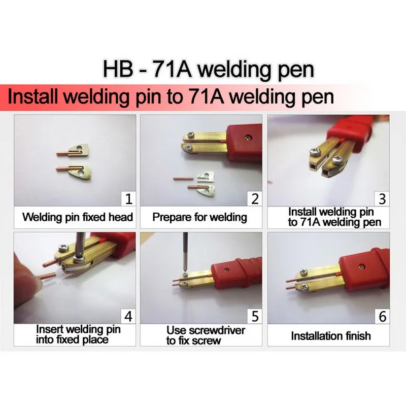 HB-71B импульсная сварочная точечная сварочная ручка подходит для батареи сварочный аппарат Чистая медь кабель глинозема медь контактный точечная ручка сварщика