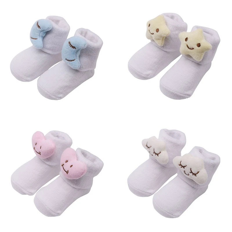 الشتاء الطفل الجوارب الكرتون ارضيات داخلية الجوارب للبنين والبنات الوليد القطن الكرتون الطفل تدفئة الساق المضادة الطفل خطوة الجوارب Socks Aliexpress
