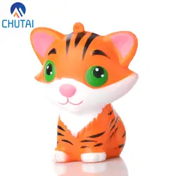 Kawaii милый маленький тигр мягкими замедлить рост мягкие для сжатия весело декомпрессии детские игрушки телефон ремни детская игрушка