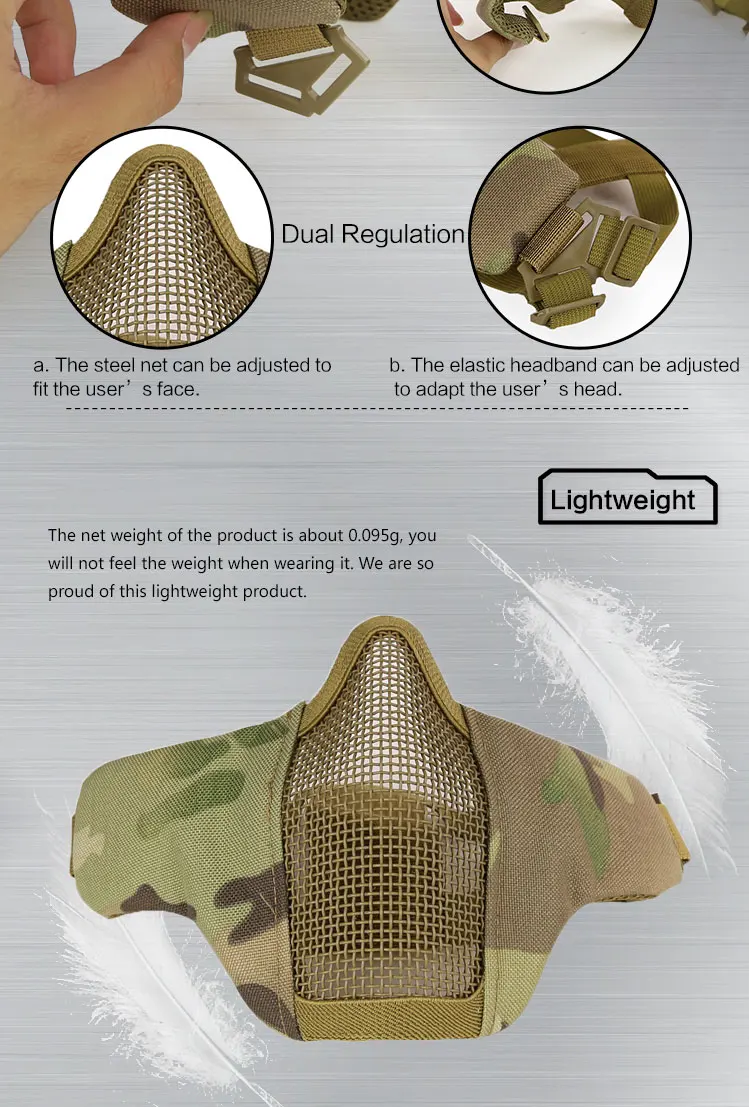 Уход за кожей лица маска для страйкбола Strike сталь сетка на пол-лица Маска Военная Униформа тактическая маска для лица Охота Велоспорт