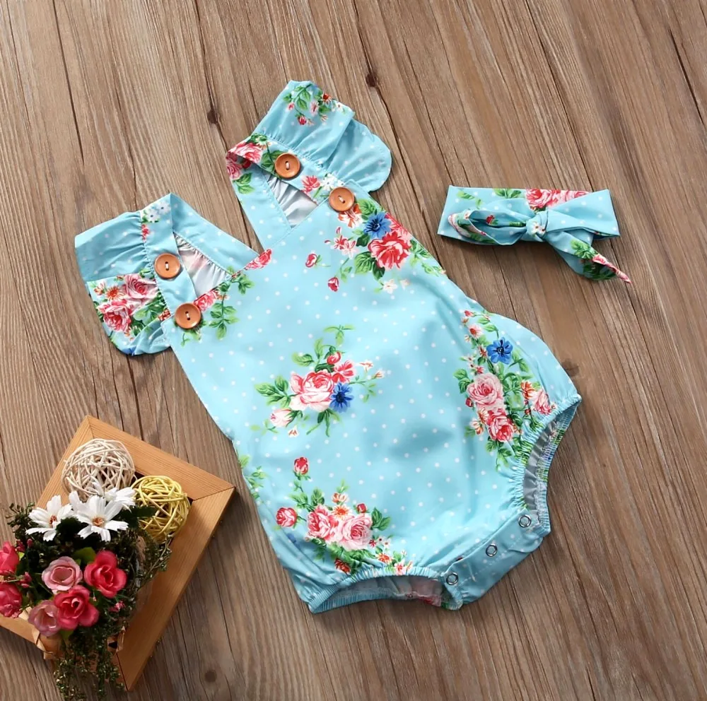 Newborn Girl Easter Romper Outfits, Rabbit Flowers clothing 6