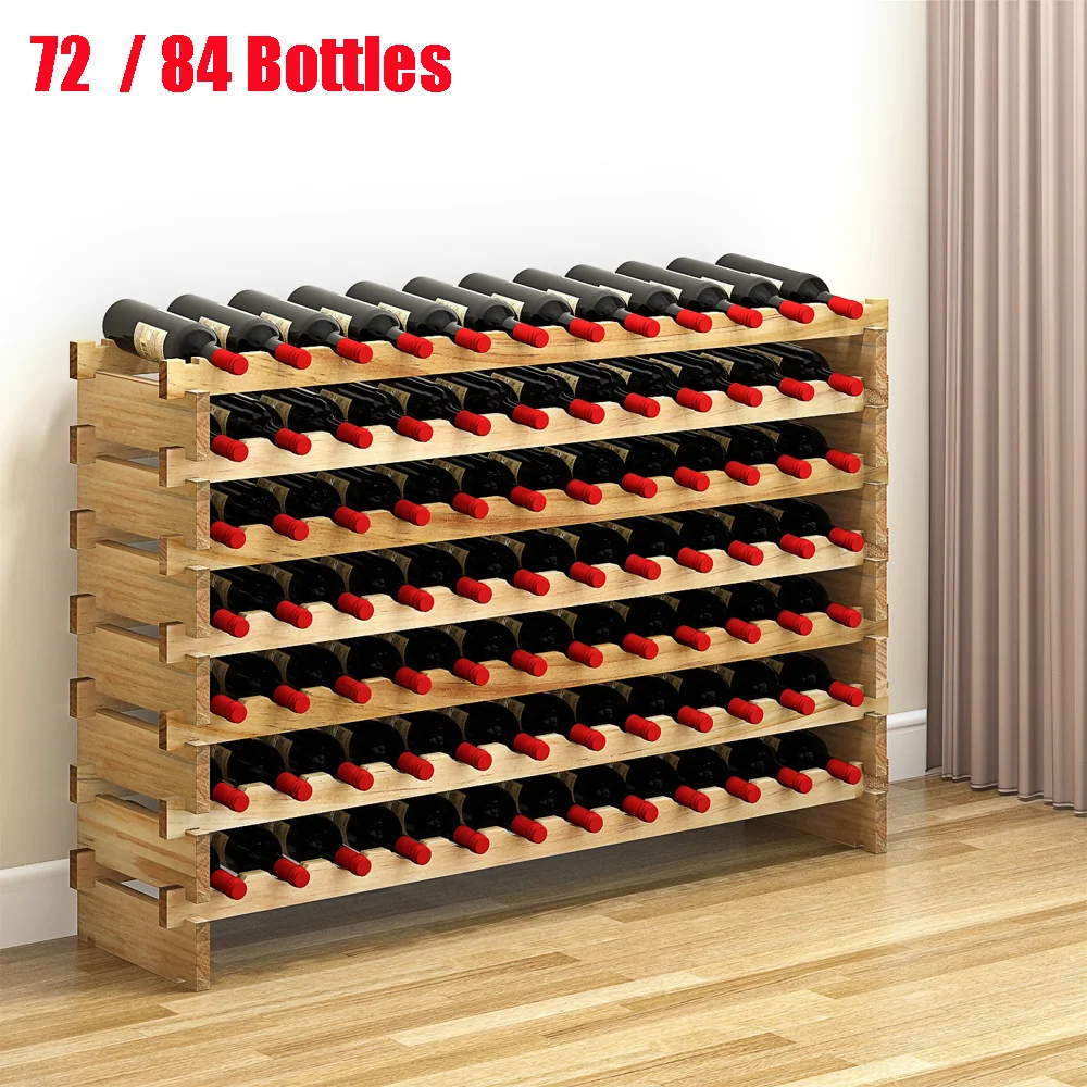 

Wooden Red Wine Rack 7 layers Bottle Holder Mount Bar Display Shelf Wood Wine Rack Alcohol Neer Care Drink Bottle Holders