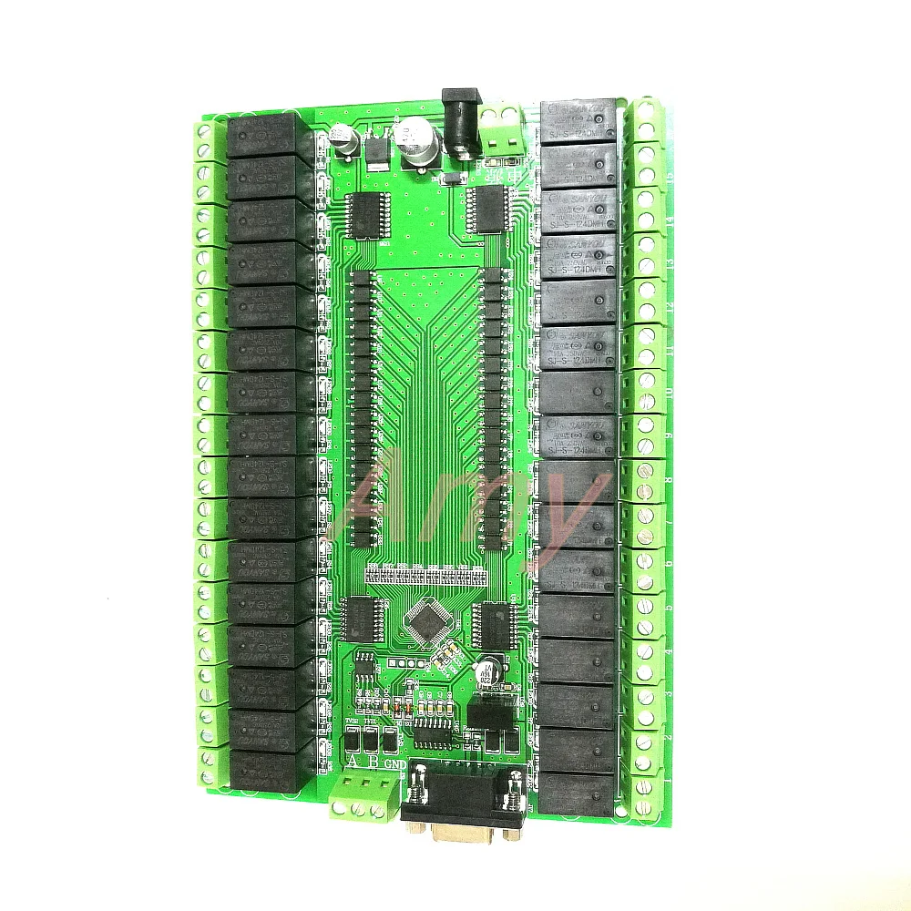 RS232/RS485 последовательный порт управления 32 релейный модуль переключателем плата