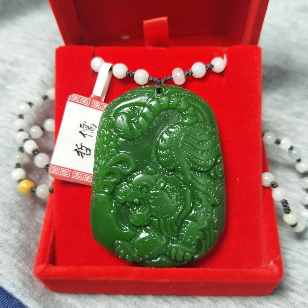 Ювелирные изделия Zheru подвески из натуральных тигров Hetian Biyu трехцветные ожерелья