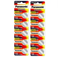 10 шт. PANASONIC CR2032 2032 3V Высокопроизводительные кнопочные батареи