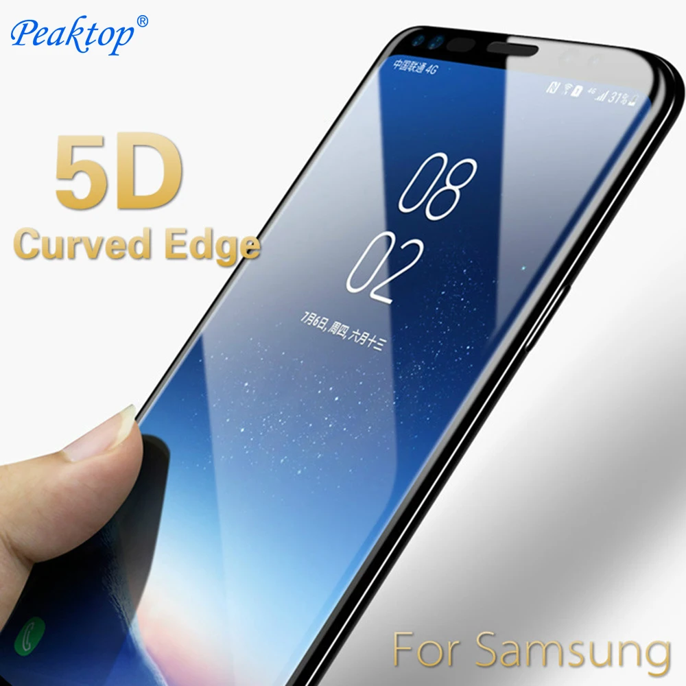 5D закаленное стекло с изогнутыми краями для Samsung Galaxy A8 2018 J7 J5 J3 A3 A5 A7 2017 Prime Max Plus