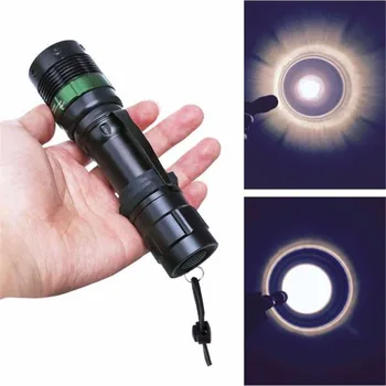 

HOT 3000 Lumen Zoomable CREE XM-L Q5 LED Flashlight Torch Zoom Super Bright Light lanterna Torch