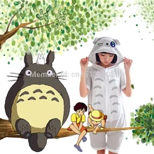 2016 New Animal Totoro Onesies Sleepwear Summer Unisex Costumes Sleepsuit Adult Cartoon Pajamas Nightwear Cosplay Free Shipping