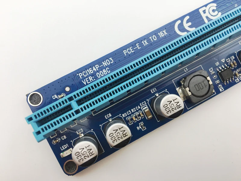 VER008C Molex 6 pin PCIE PCI E Express 1X до 16X расширитель переходных карт 60 см USB3.0 кабель Mining Bitcoin