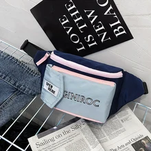 Женская нейлоновая поясная сумка с буквенным принтом, модная сумка для девочек, Повседневная Студенческая сумка на груди, большая сумка через плечо, женские сумки с бананом