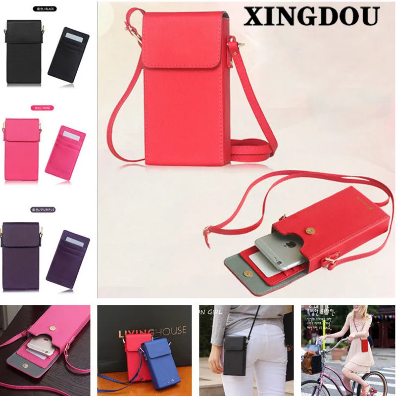 bilder für XINGDUO Universal Leder Handtasche Umhängetasche Gurt Neck Mappenbeutelhandtasche case abdeckung für iphone 4 4 s 5 5 s 6 6 s 7 7 plus bilder für XINGDUO Universal Leder Handtasche Umhängetasche Gurt Neck Mappenbeutelhandtasche case abdeckung für iphone 4 4 s 5 5 s 6 6 s 7 7 plus