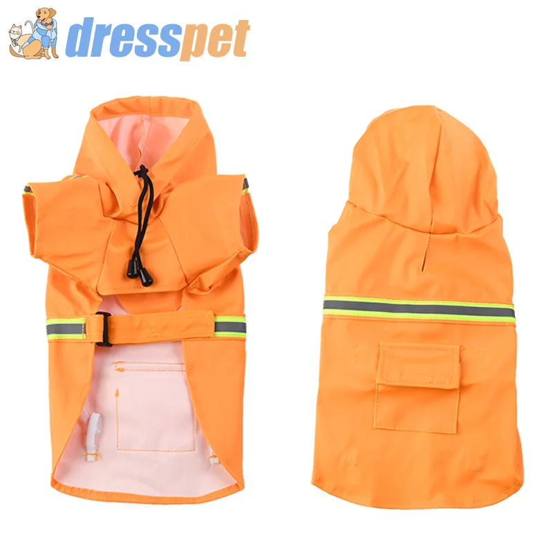 

DRESSPET Pet Dog Raincoats PU Leather 100% Waterproof Reflective Rain Coat For Small Dogs Poncho Jacket Chihuahua Clothes