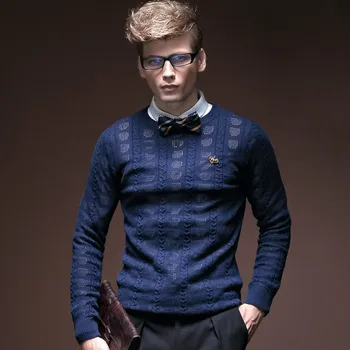 

Free Shipping New male men's fashion personality casual Autumn and winter Men Pullover Sweater slim men thin shirt 14551 on sale