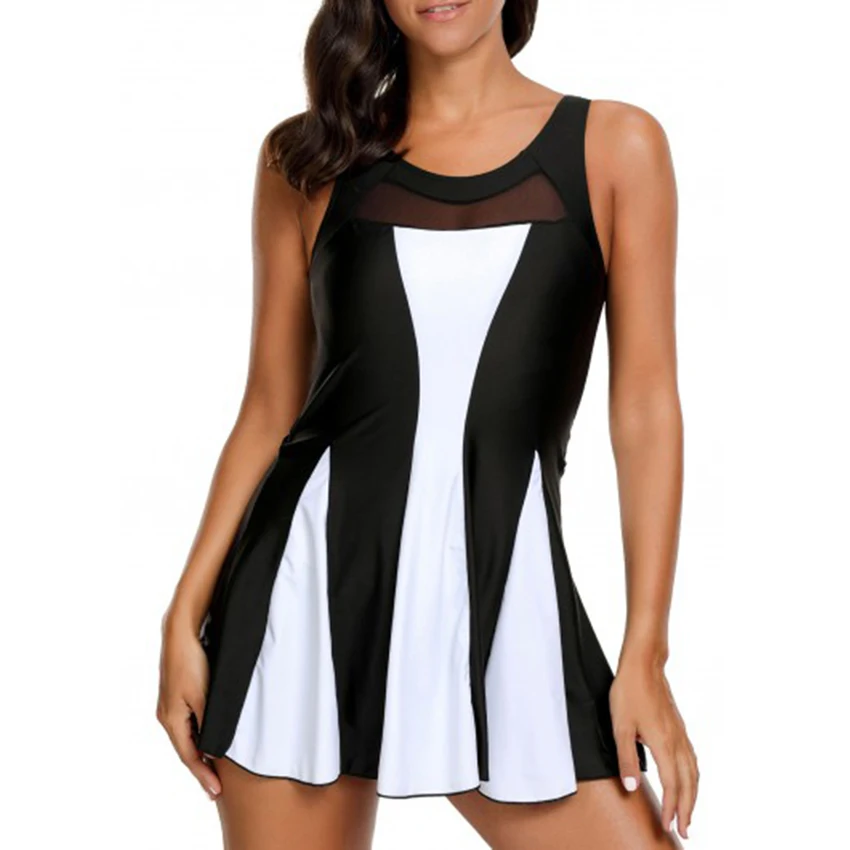 Milankerr 2018 Black White Color Patchwork Swimwear Plus Size Women ...