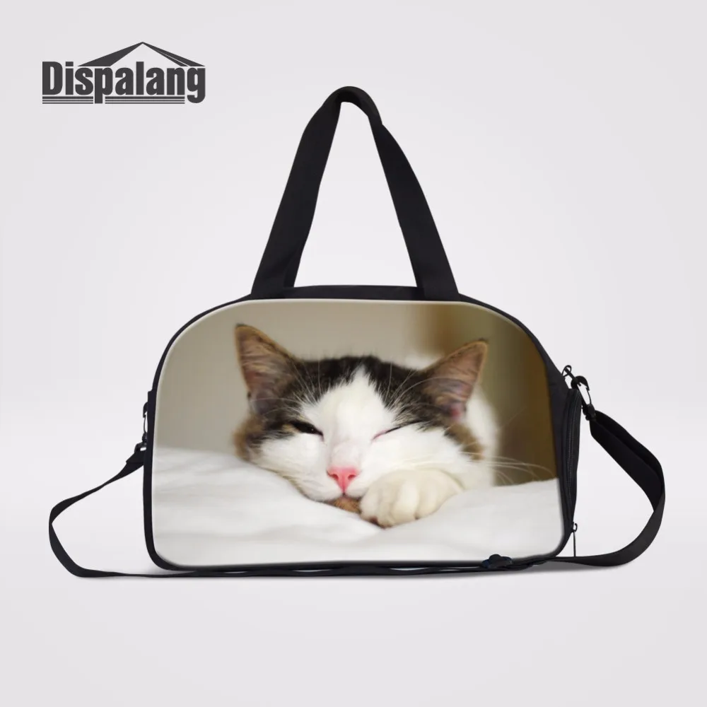 cat print duffle bag
