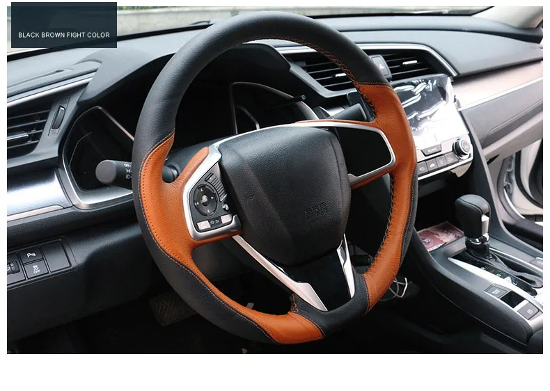 Автомобильные аксессуары для укладки 1 шт. для Honda Civic 10th- Кожа DIY Автомобильный руль крышка с иглами и резьбой