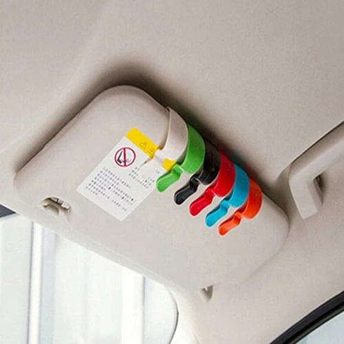 

Hot Best 2 Pcs Auto Car Vehicle Parking Visor Sunglasses Glasses Card Pen Holder Ticket Permit Holder Clip Fastener Sticker