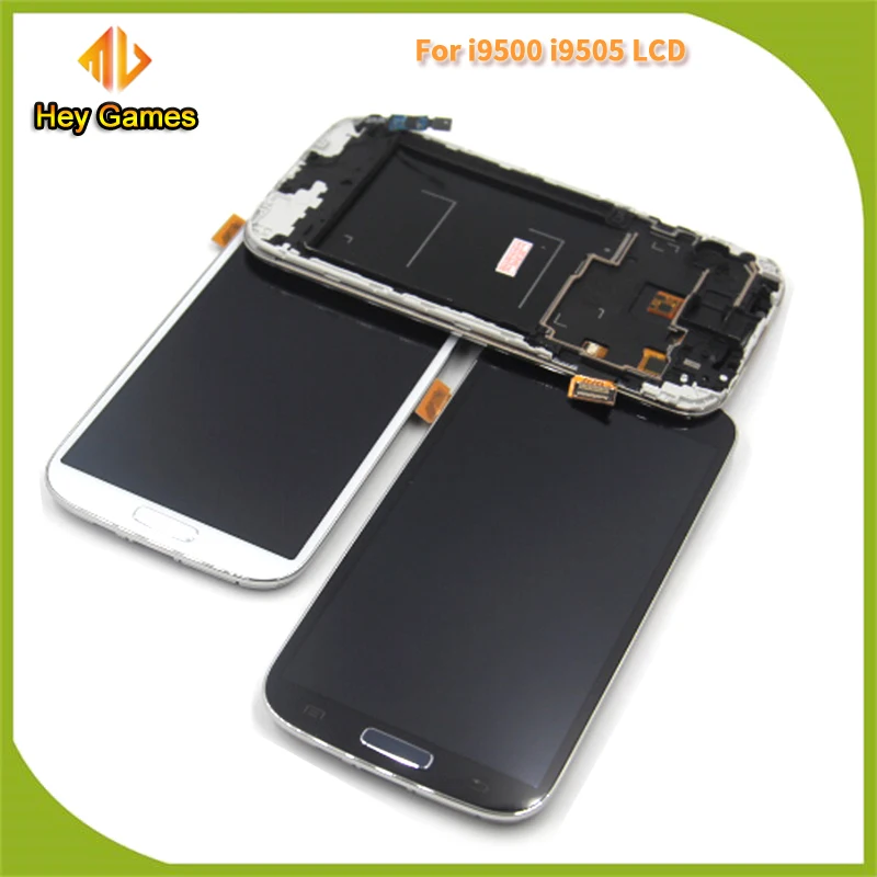 Синий ЖК дисплей Дисплей Замена Экран для samsung S4 i9500 i9505 с дигитайзер Рамка в сборе
