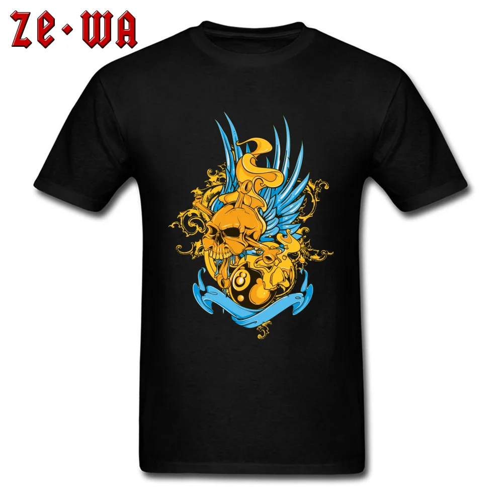 Tees blue wings skull printyy7 Lovers Day Coupons Summer Short Sleeve 100% Cotton O-Neck Men Top T-shirts Summer Tops Tees blue wings skull printyy7 black