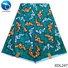 Воск liulanzhi ткани Новое поступление настоящая вощеная ткань Анкара полиэстер африканская восковая ткань для платья Быстрая XDL234-XDL249