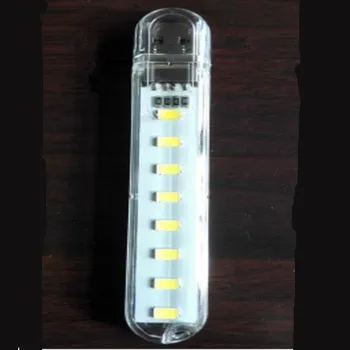 

High-power led USB Night Lights Travel led lamps 8 PCS lights led Reading Night lamps saving 360 degrees Portable LED lamp