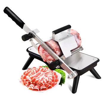 

Manual mutton roll slicer fat cattle machine home small hot pot frozen meat slicer